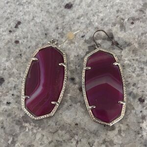 Kendra Scott Purple Agate Earrings